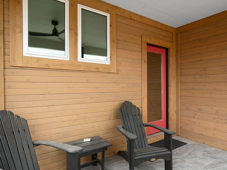 Spacious balcony off the primary bedroom