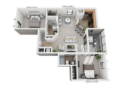 Floor plan Plan B2B