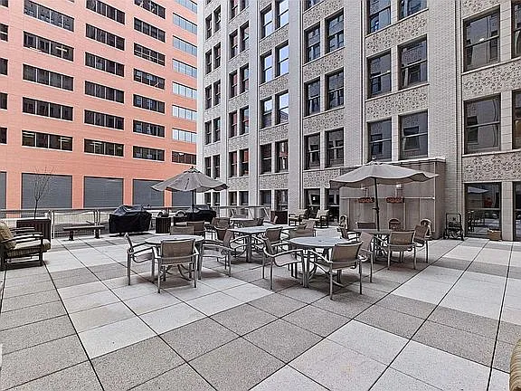 Shared patio with grills, 5th floor