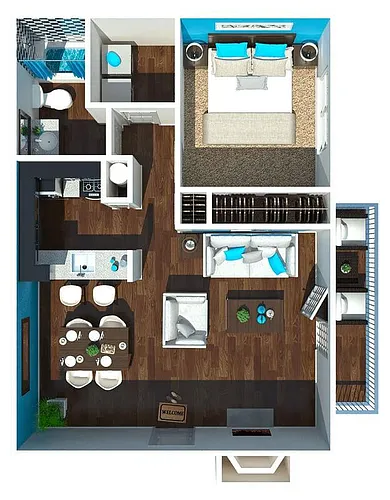 Floor plan One Bedroom