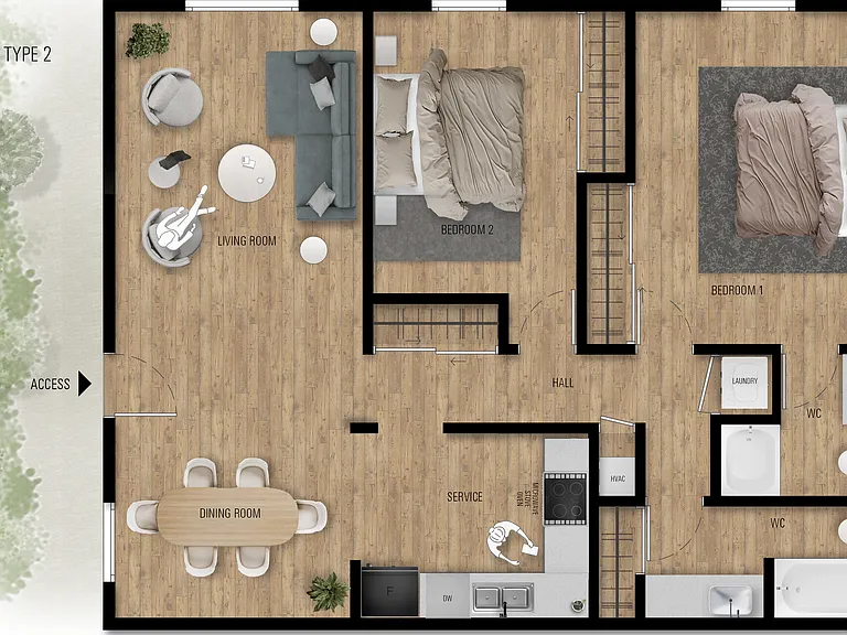 Chateau Apartments - Newly Renovated 1, 2 & 3-Bedrooms at 24th & Hillsboro Village — Photo 49