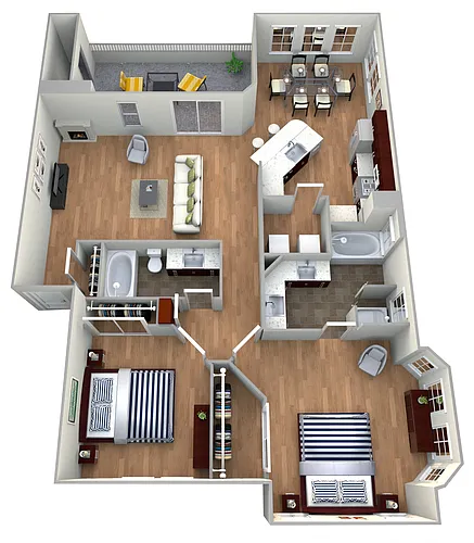 Floor plan 2B3 GARDENS
