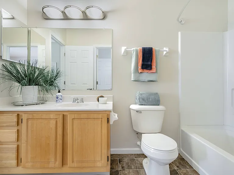 A clean, modern bathroom designed for comfort and everyday convenience.