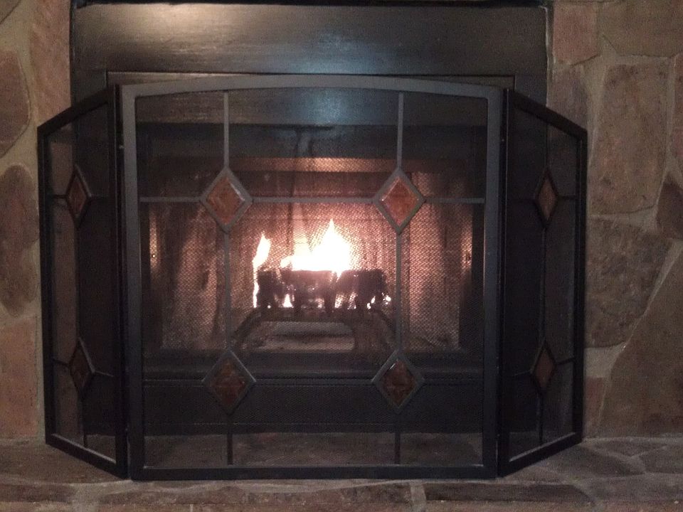 Wood fireplace