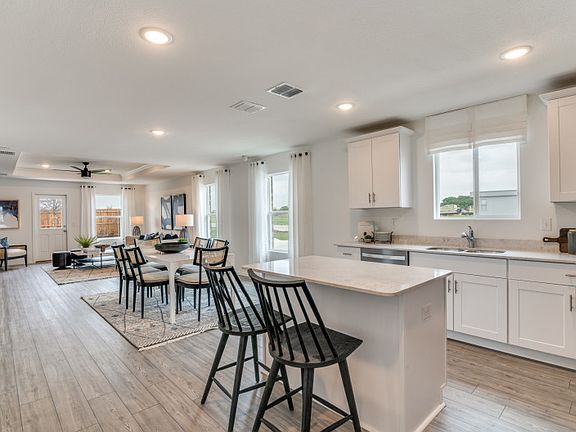 Eat-in bartop island in kitchen model representation