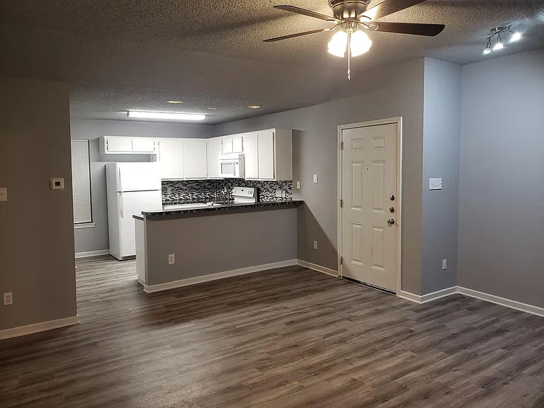 Open kitchen to living area