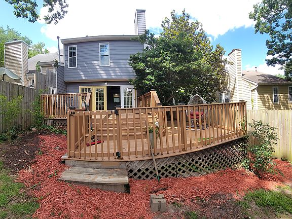 Back deck and yard