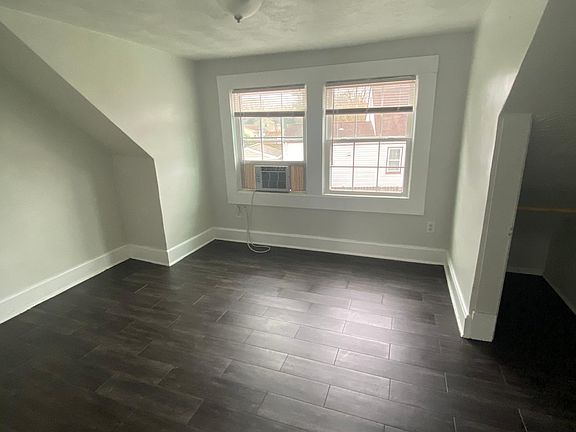Bedroom with connected bathroom.