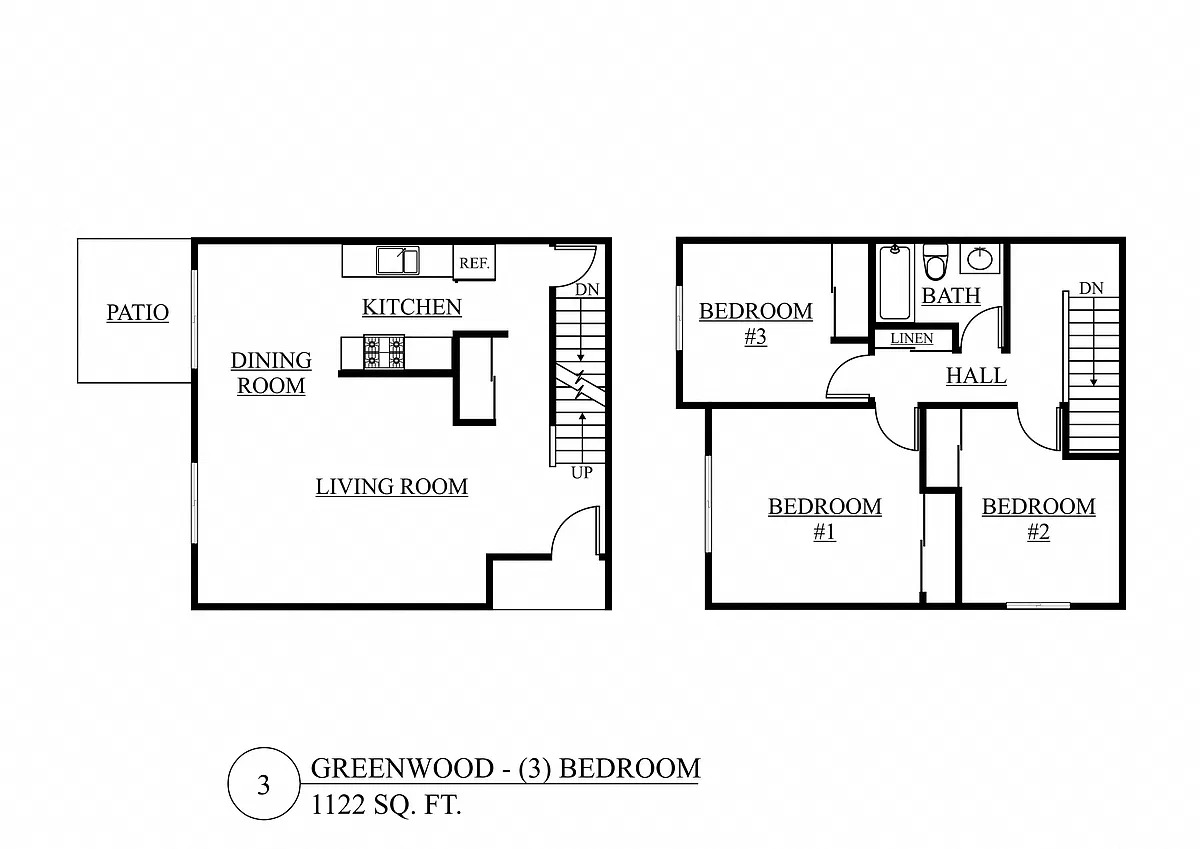 Floor plan Three Bedroom A