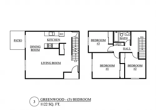 Floor plan Three Bedroom A