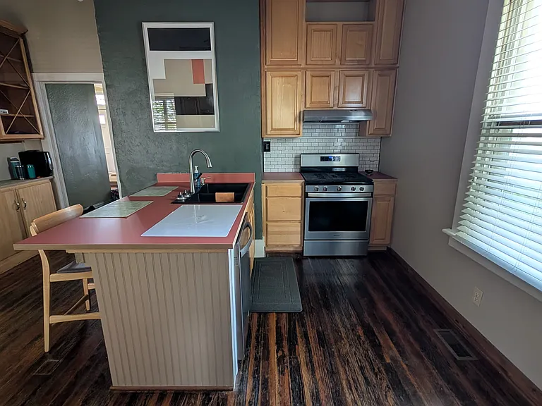 Kitchen with spacious island for entertaining.