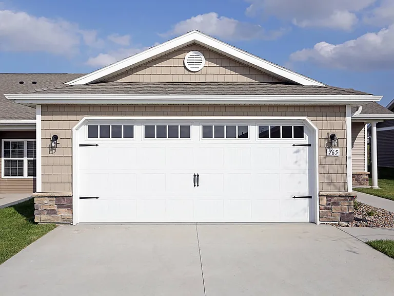 Two-Car Attached Garages in a Neighborhood Setting
