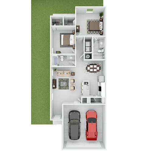 Floor plan McKinley Two Bed Two Bath with Double Garage