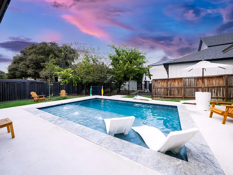 The pool view from the front door!
