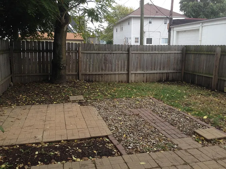 Fully fenced backyard