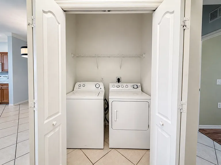 Convenient in-unit washer and dryer with dedicated laundry closet