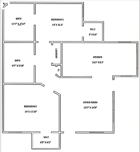 Floor plan Floorplan 2X2
