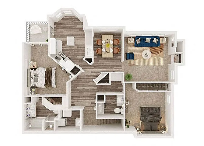 Floor plan B3 - attached 2 car garage