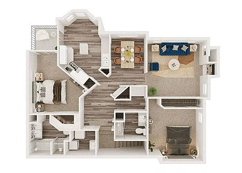Floor plan B3 - attached 2 car garage