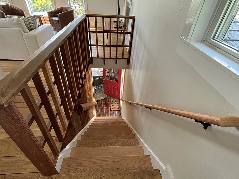 Stairs between first and second floor