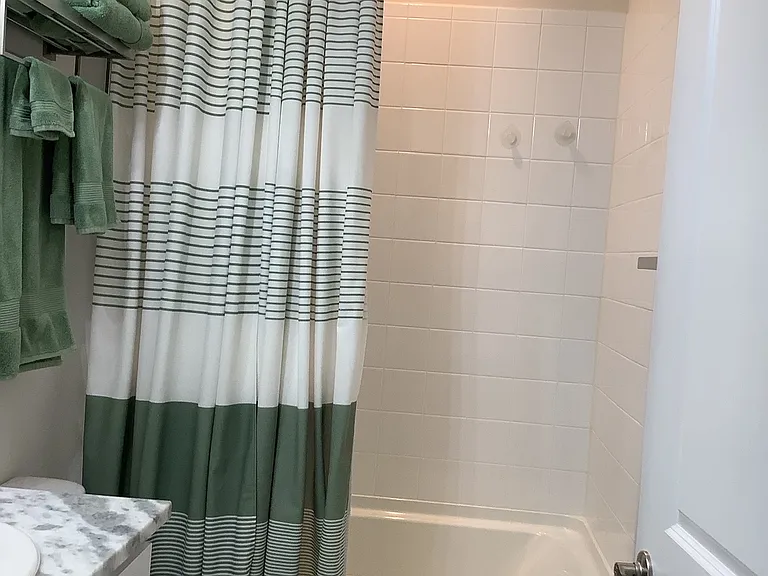 "Clean and modern guest bathroom"
