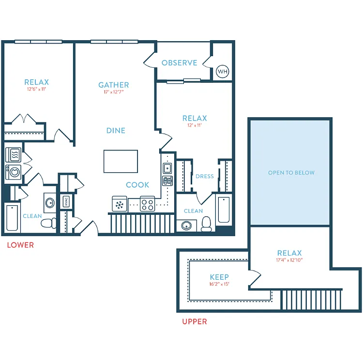 Floor plan 1415-1553 Waypointe B1 Loft