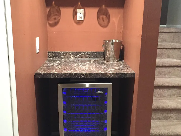 Built in wine bar.