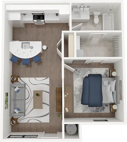 Floor plan 1 bedroom