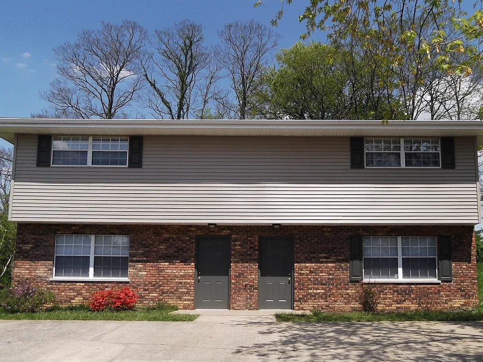 Brick and vinyl duplex