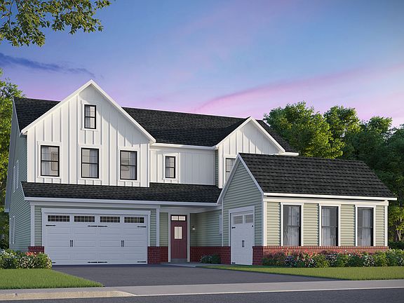 Elevation 3 of the Winthrop a home design at Lakeside at Trappe by Brookfield Residential