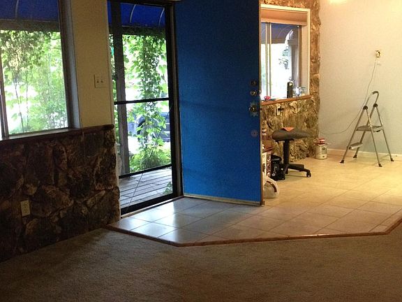 View from living room to dining area