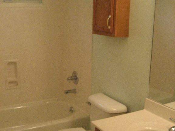 Hall bath with shower window
