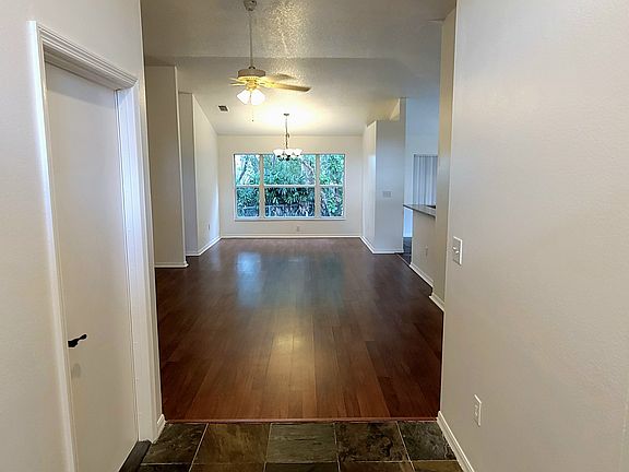 Foyer, living room and dinning room