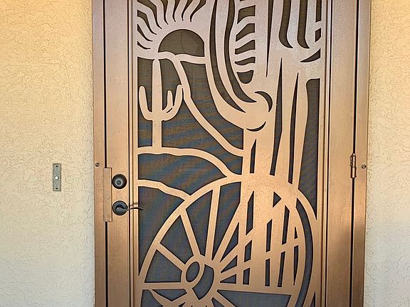 Custom security screen door