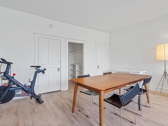 Living room with Peloton Bike