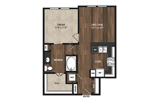 Floor plan Phase II 1x1 R