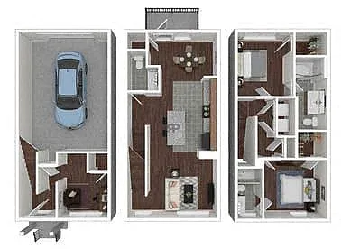 Floor plan B1 - Two Bedroom