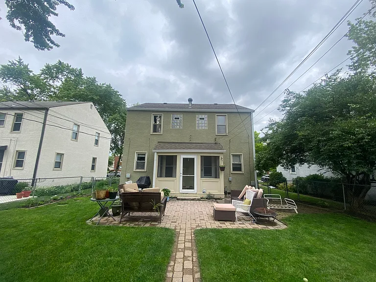 View of the back of the house on a rainy day