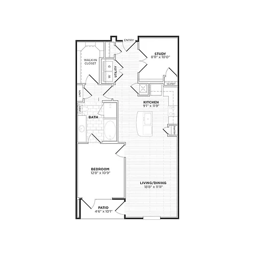 Floor plan A6 - One Bedroom