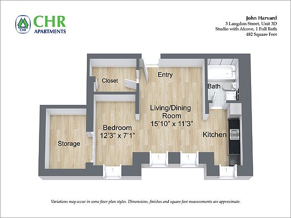 2nd image of 13 Langdon St #3-D