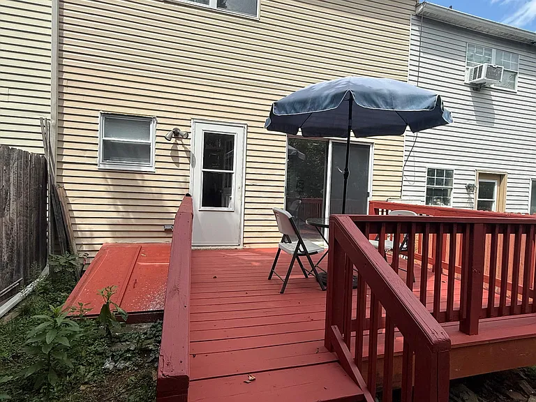 Freshly painted and spacious private back deck