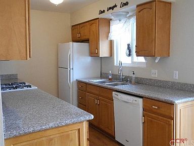 Kitchen has been updated with granite countertops.