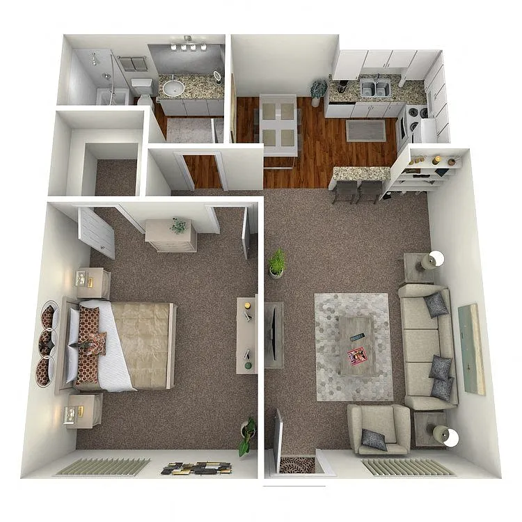 Floor plan 1 Bedroom 1 Bathroom