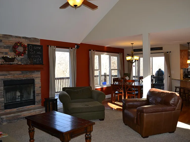 Living Room & Fireplace