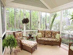comfortable screened porch