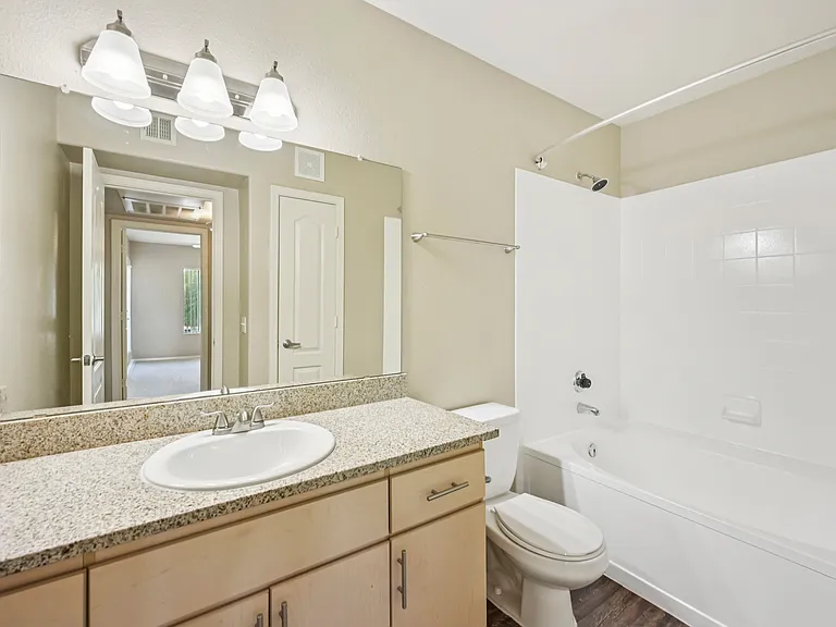 Bright bathrooms made for daily ease.