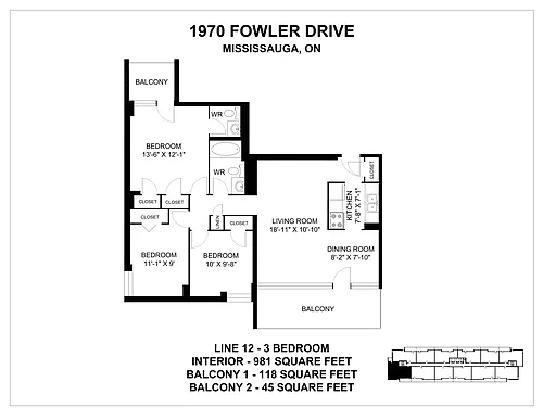 Floor plan 3 Bedroom