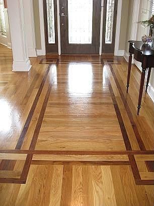 Intricate detail on the hardwood floors.