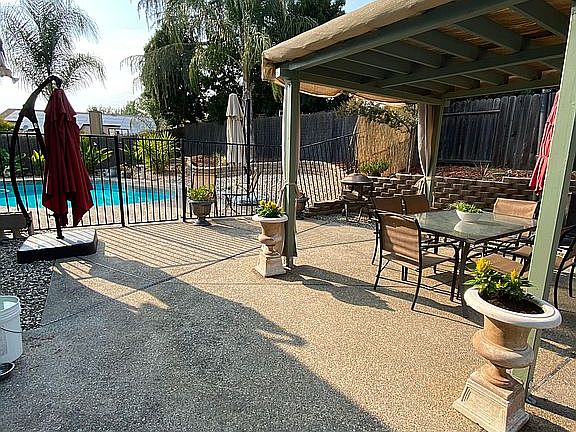 BBQ and covered patio dining
