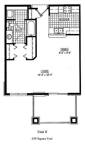 Floor plan Studio S